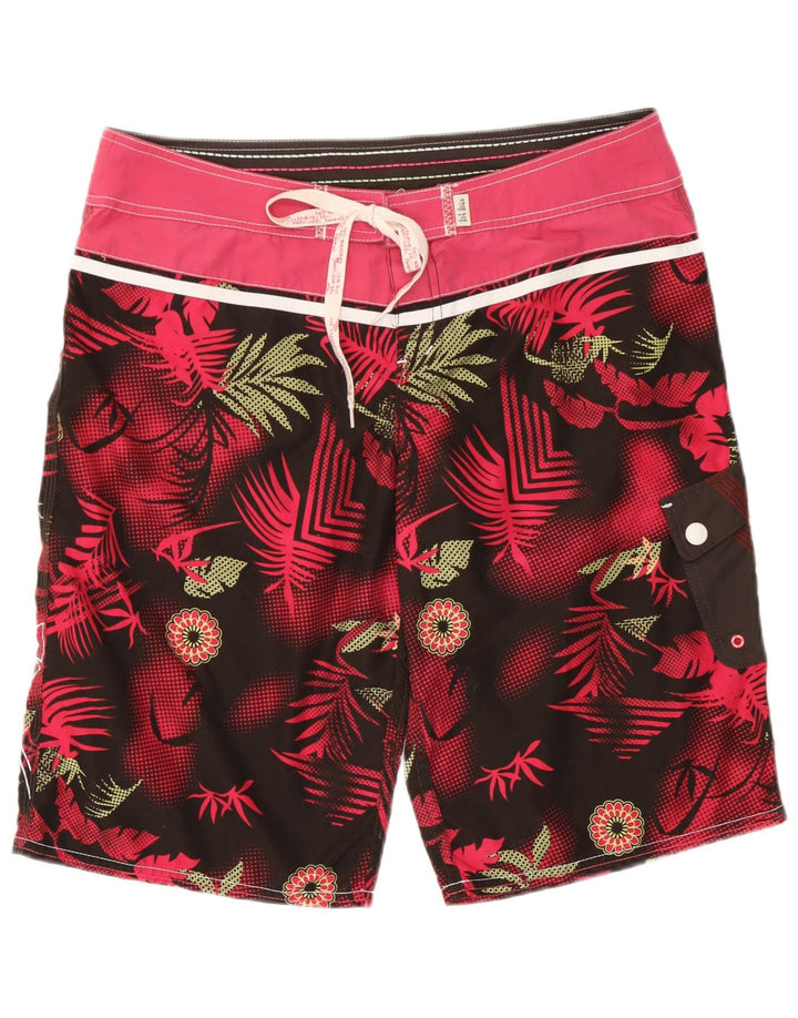 Pantaloncini da bagno da uomo Fat Face medi W32 L12 Spiaggia in poliestere floreale rosa