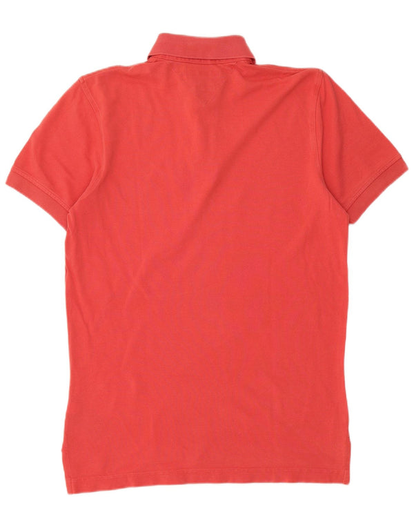 Polo da uomo Tommy Hilfiger piccola in cotone rosso