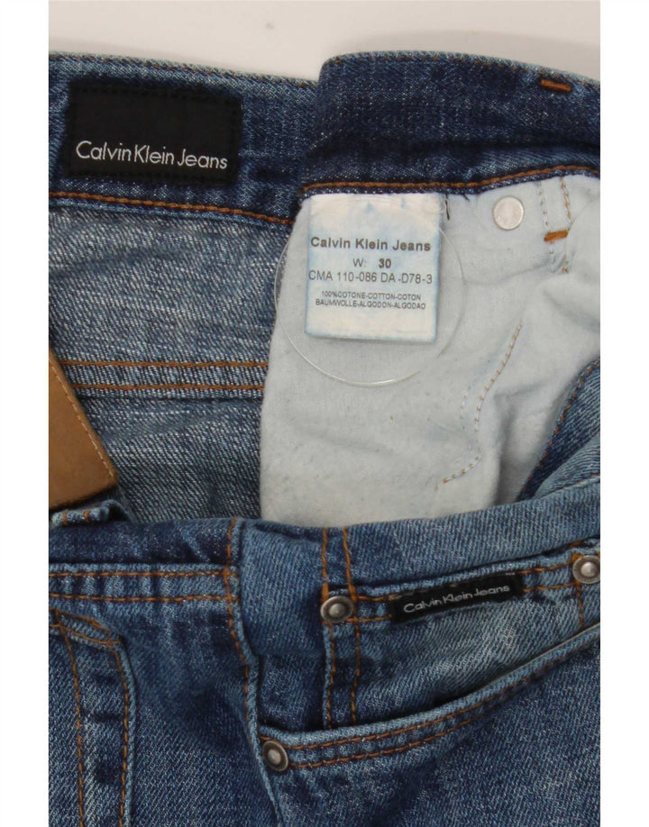 Jeans dritti da uomo Calvin Klein W30 L31 cotone blu