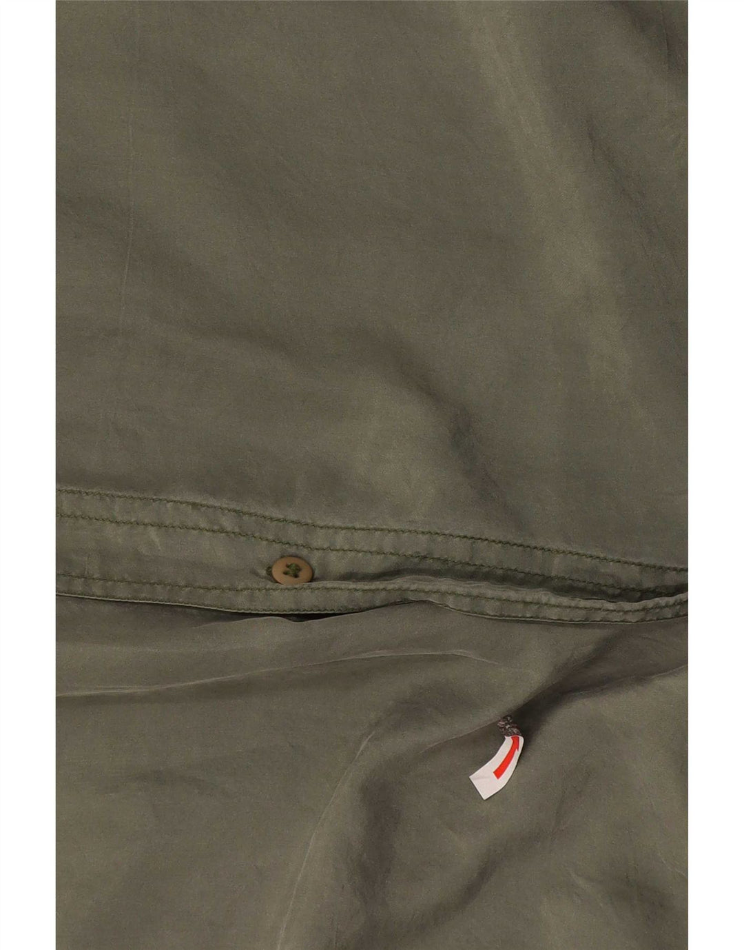 Camicia a maniche corte da uomo Bogari in seta kaki media