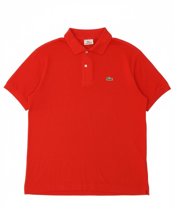 Polo da uomo Lacoste taglia 4 media in cotone rosso