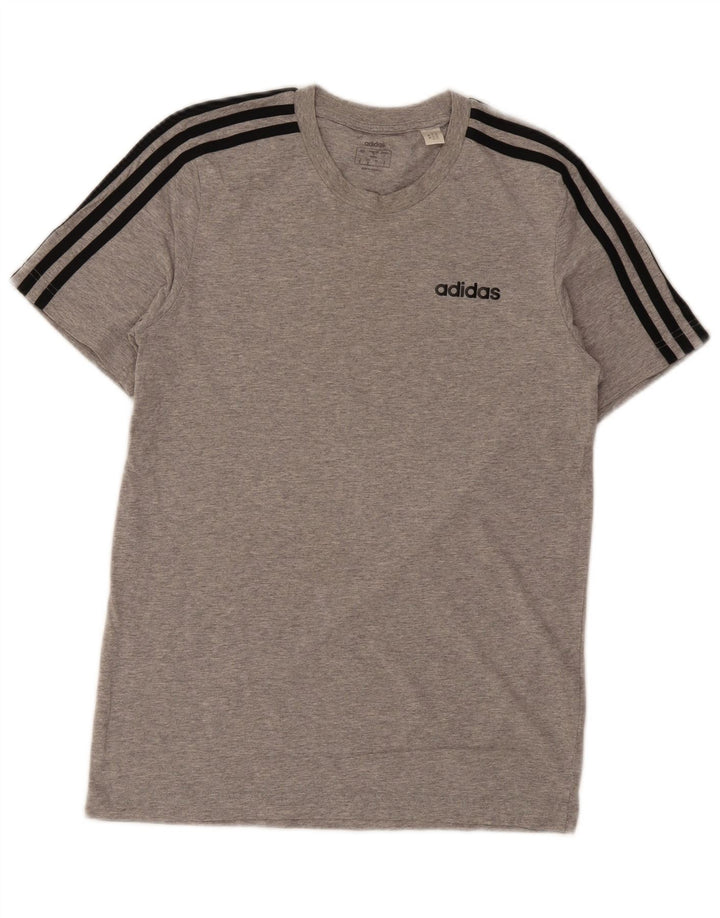 T-shirt Adidas da uomo Top Small in cotone grigio