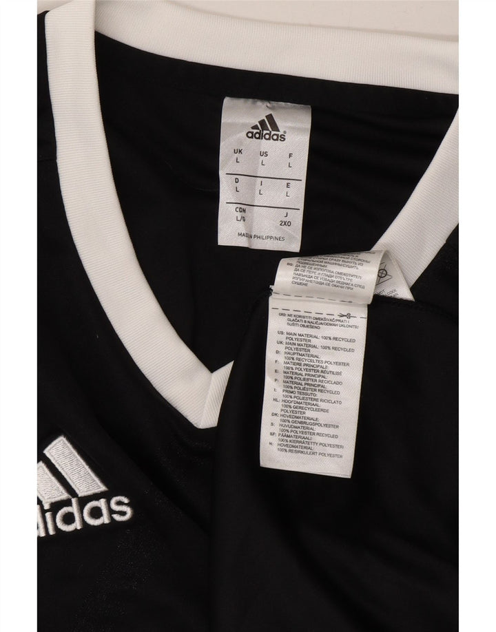ADIDAS Mens Climalite Graphic T-Shirt Top Large Black Polyester