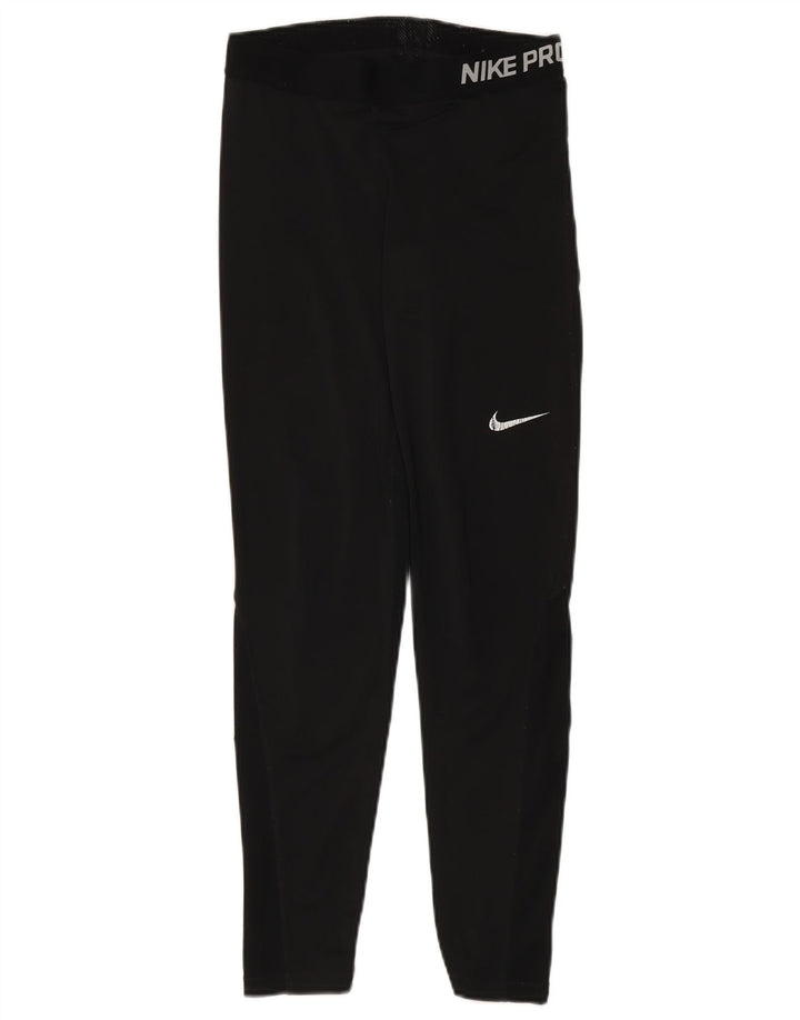 Leggings grafici Nike Dri Fit da donna UK 14 medio nero