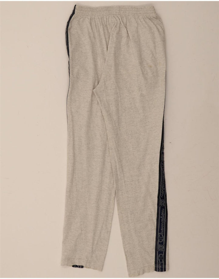CHAMPION Mens Graphic Tracksuit Trousers Small Grey Flecked Cotton Vintage Champion and Second-Hand Champion from Messina Hembry 