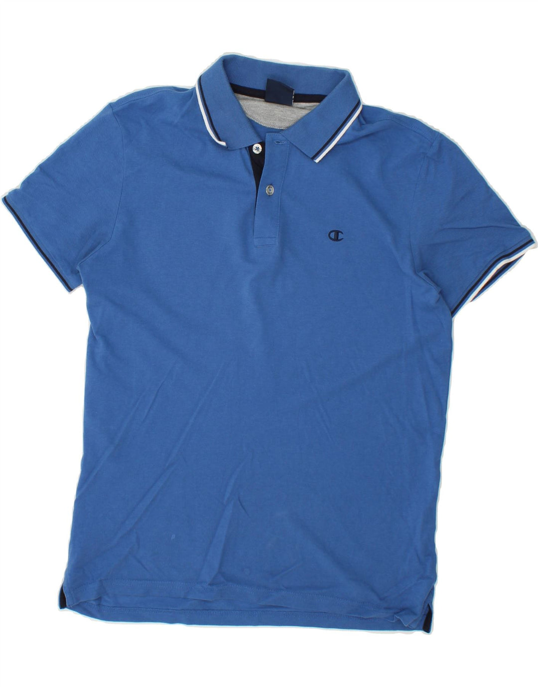 CHAMPION Mens Polo Shirt Small Blue Cotton Vintage Champion and Second-Hand Champion from Messina Hembry 