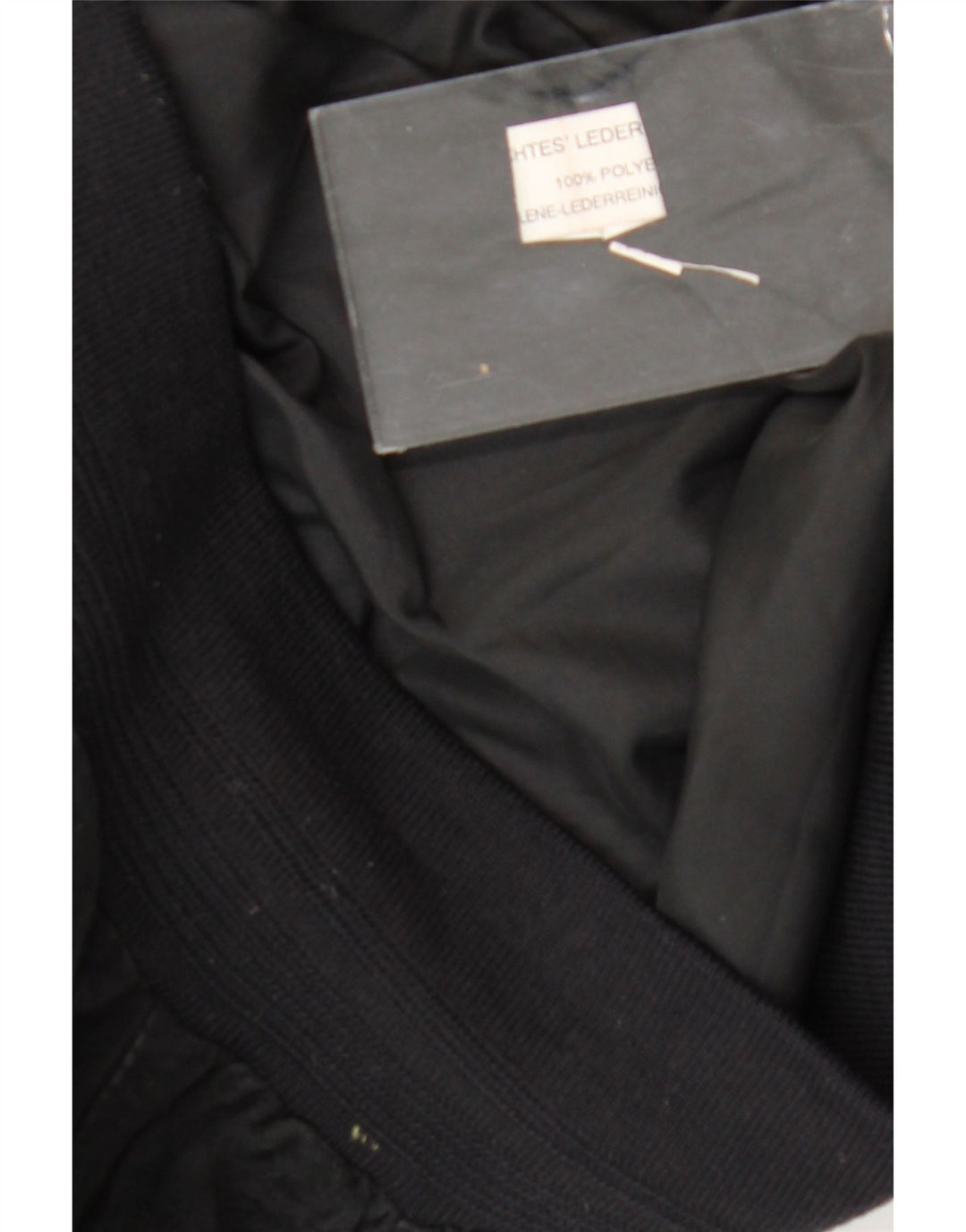 Giubbotto bomber in pelle scamosciata vintage da uomo UK 40 grande in pelle nera