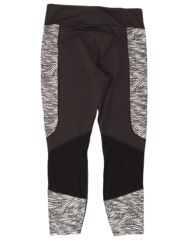 Leggings Capri da donna Mountain Warehouse UK 14 Medium Black Colourblock
