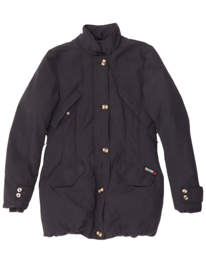 Cappotto imbottito da donna Woolrich UK 10 Small Blu Navy in poliammide