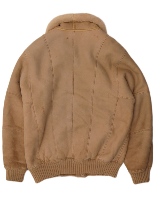 Giacca Sherpa da uomo VINTAGE IT 56 3XL Lana Beige