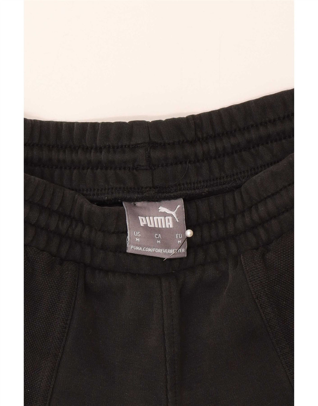 Pantaloni da tuta da uomo Puma in cotone nero medio