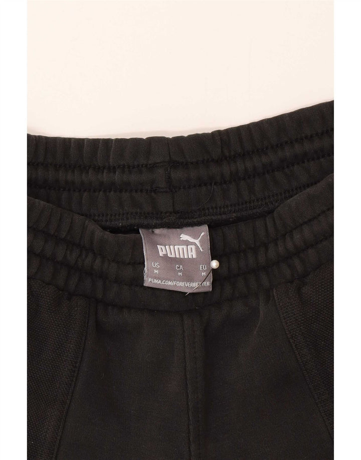 Pantaloni da tuta da uomo Puma in cotone nero medio