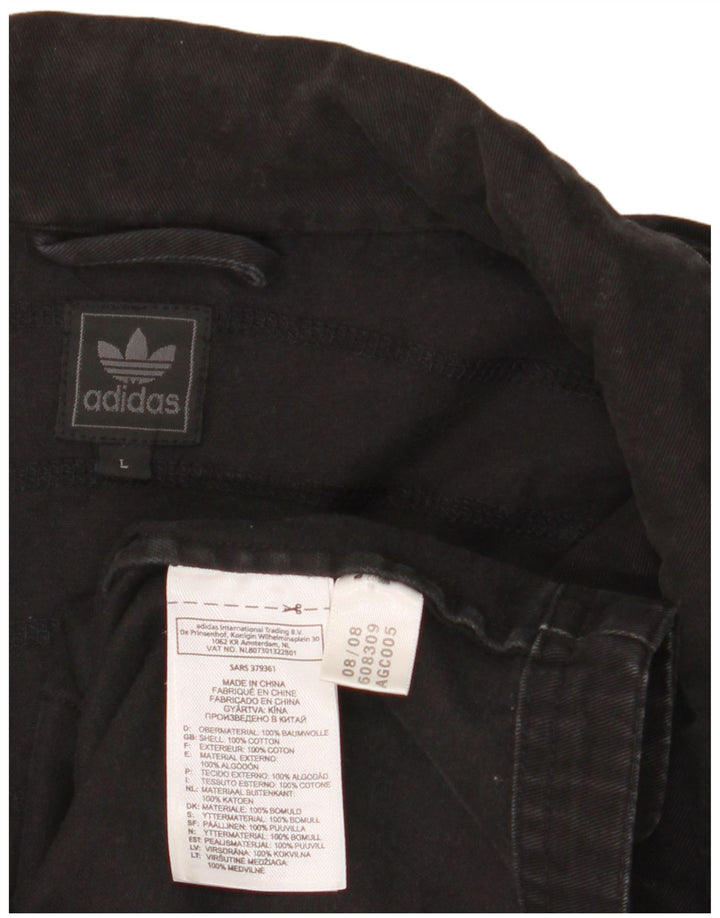 Giacca militare da uomo Adidas UK 40 grande cotone nero