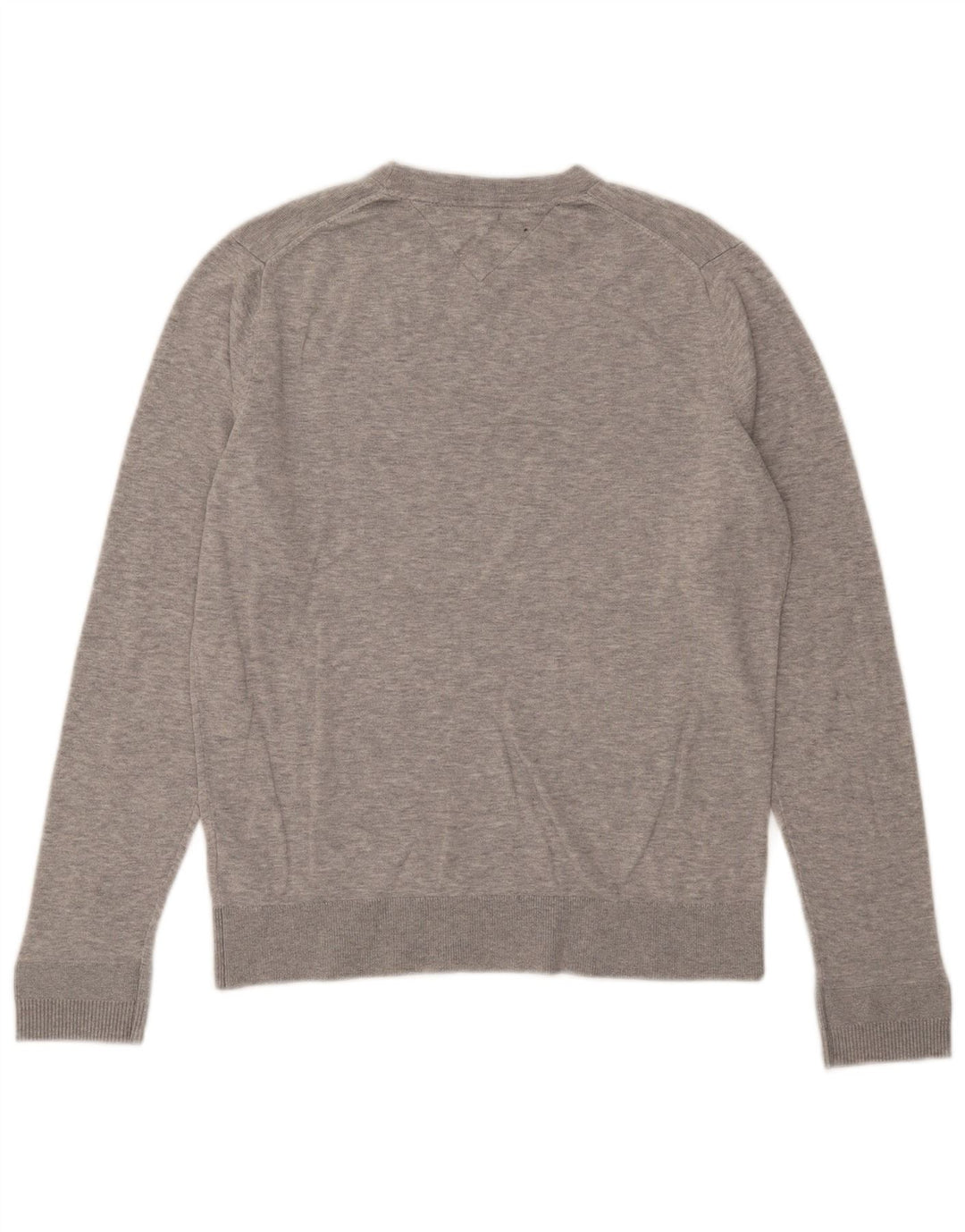 Maglione maglione girocollo da donna Tommy Hilfiger UK 12 Cotone grigio medio