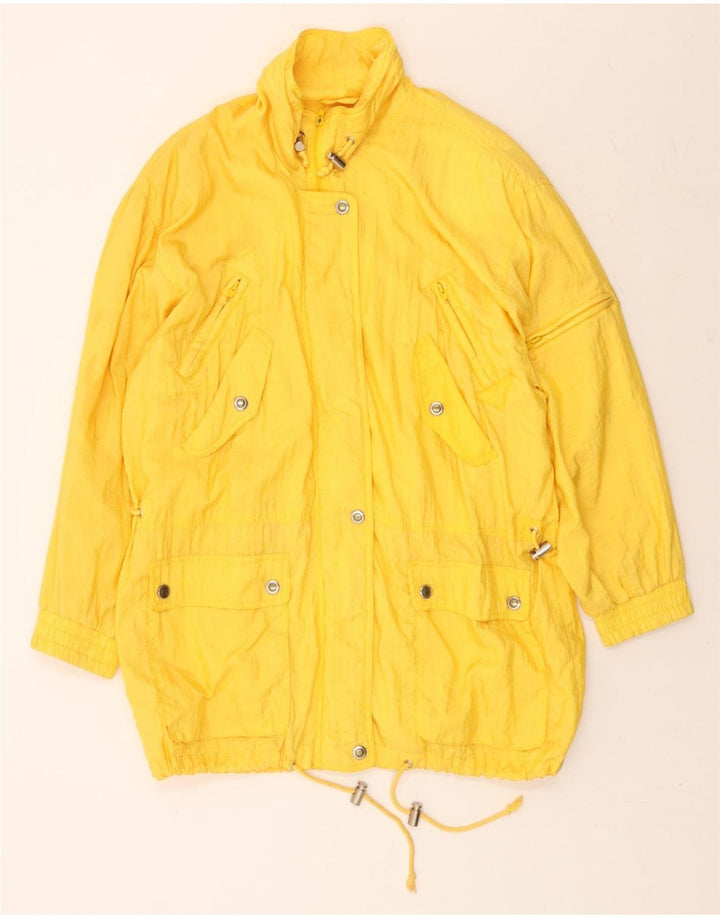 VINTAGE Womens Windbreaker Coat UK 20 2XL Yellow Polyamide Vintage Vintage and Second-Hand Vintage from Messina Hembry 