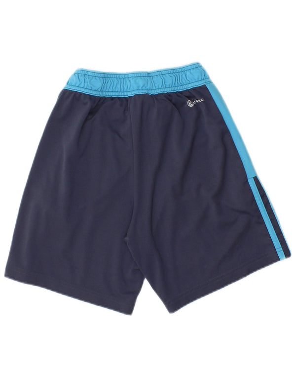 Pantaloncini sportivi Adidas Aeroready da ragazzo 11-12 anni Blu navy Colourblock