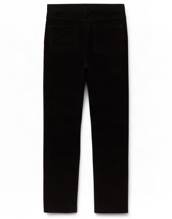 Pantaloni slim in velluto a coste da donna Marks & Spencer UK 16 Large W34 L31 Nero