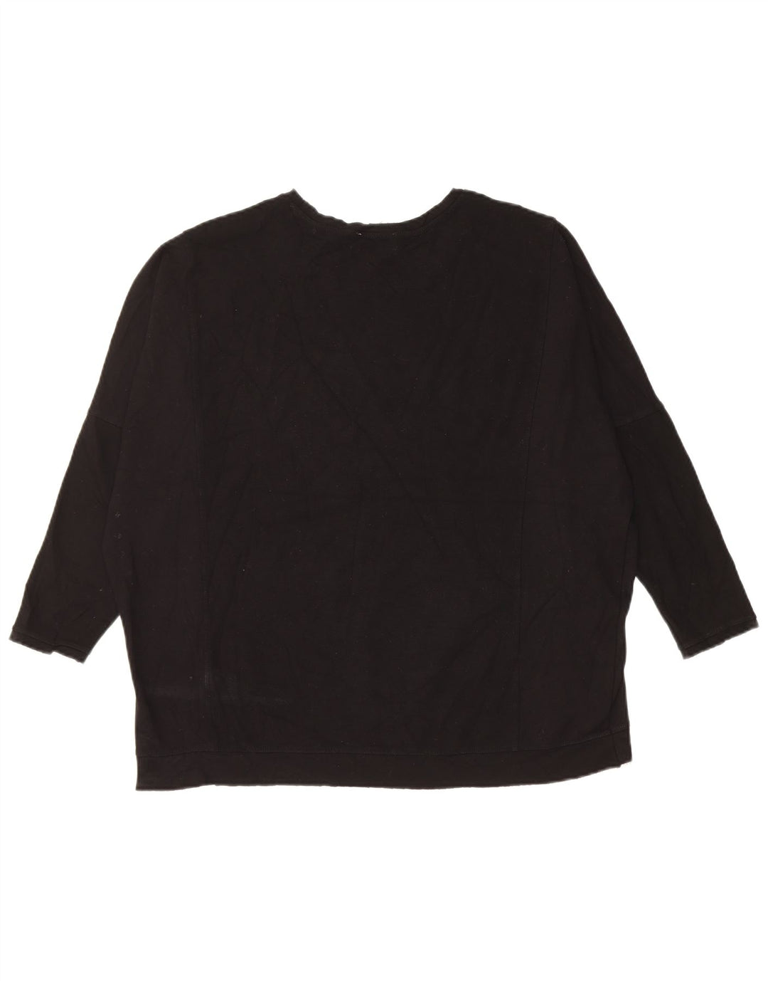 Felpa oversize da donna Zara con maniche a 3/4, taglia UK 14, media, nera