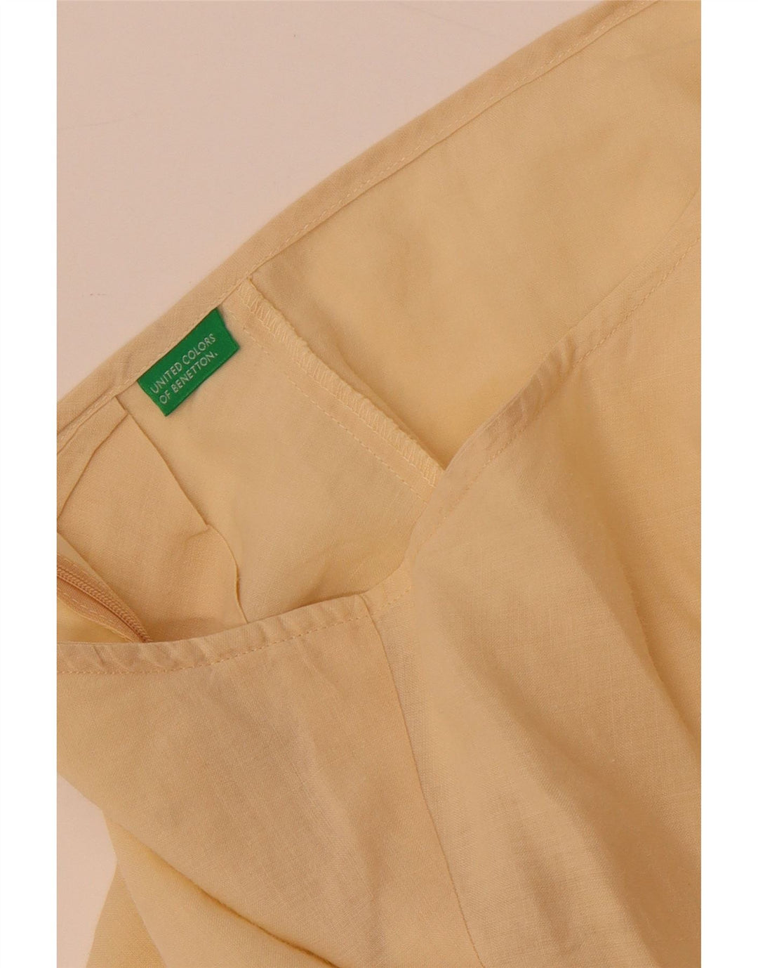 Gonna a trapezio da donna Benetton W28 giallo medio
