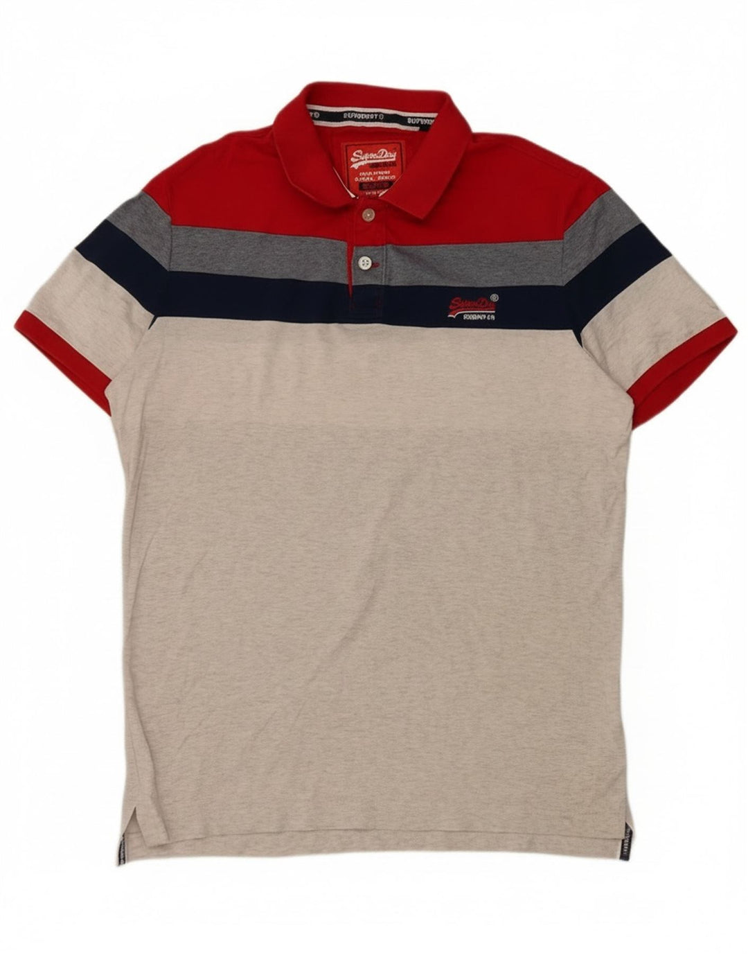 Polo da uomo Superdry XL in cotone color block multicolore