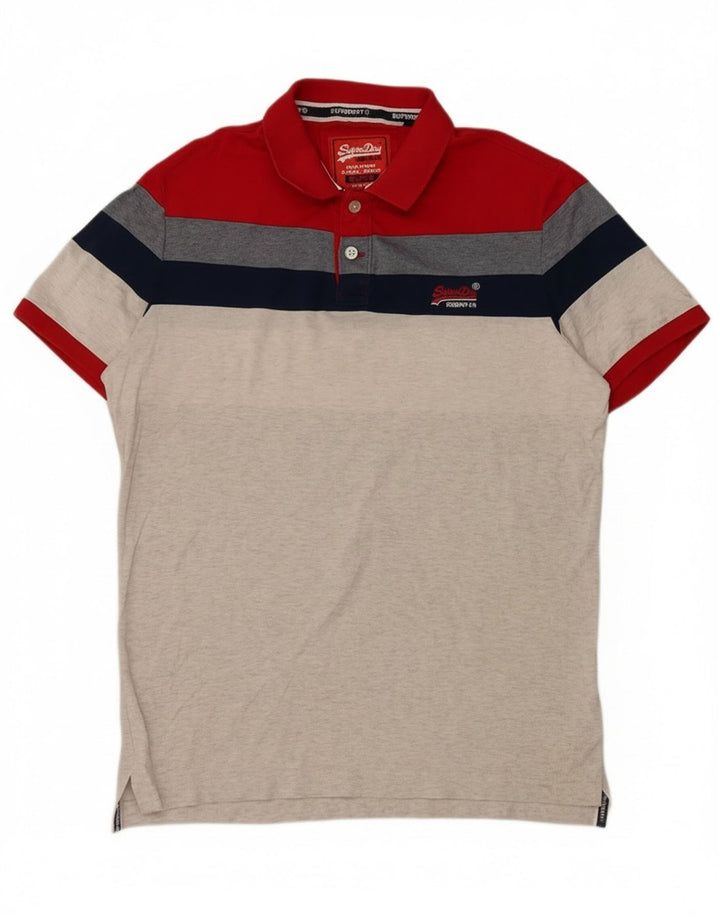 Polo da uomo Superdry XL in cotone color block multicolore