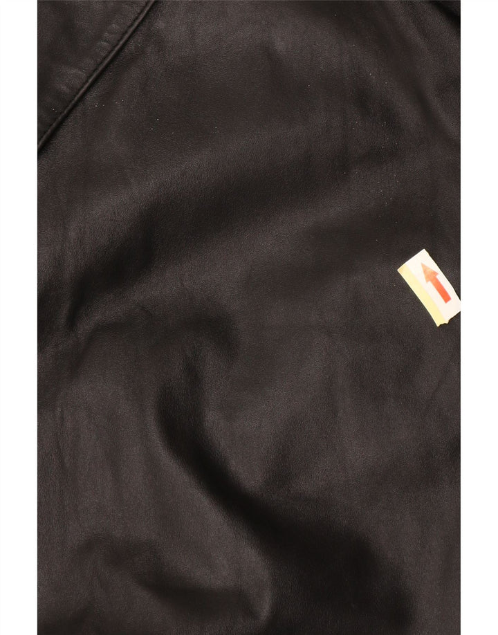 Cappotto in pelle da uomo EU 50 grande pelle nera