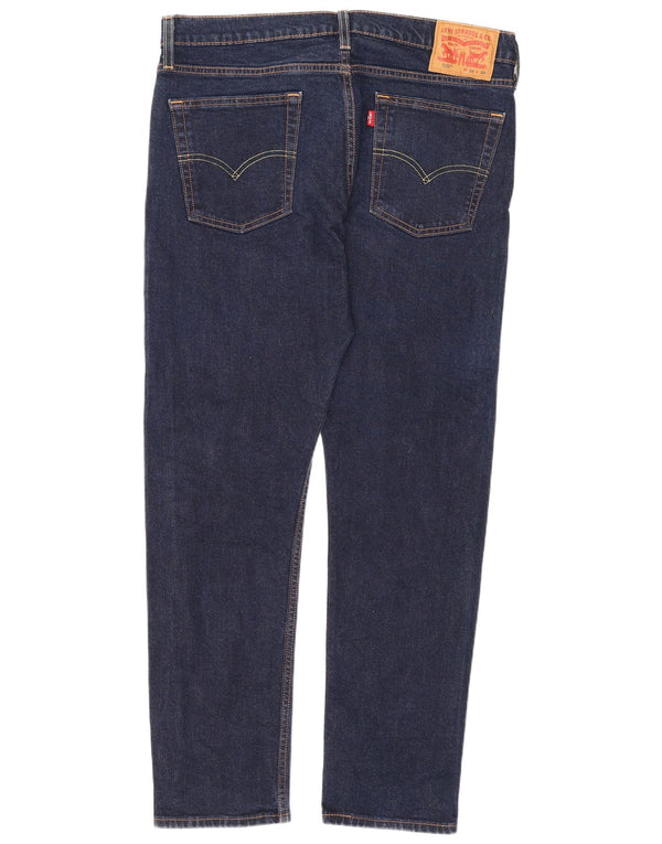 Levi's Uomo 510 Skinny Jeans W34 L30 Blu Navy Cotone Classico