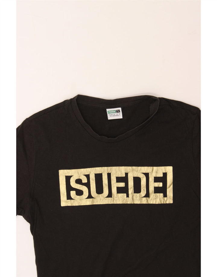PUMA Mens Graphic T-Shirt Top Small Black Cotton Vintage Puma and Second-Hand Puma from Messina Hembry 