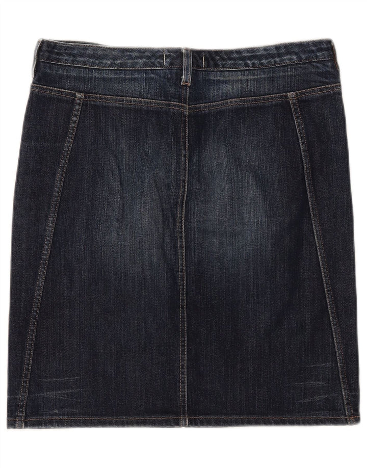 Gonna Benetton Donna Denim IT 44 Media W32 Blu Navy Cotone