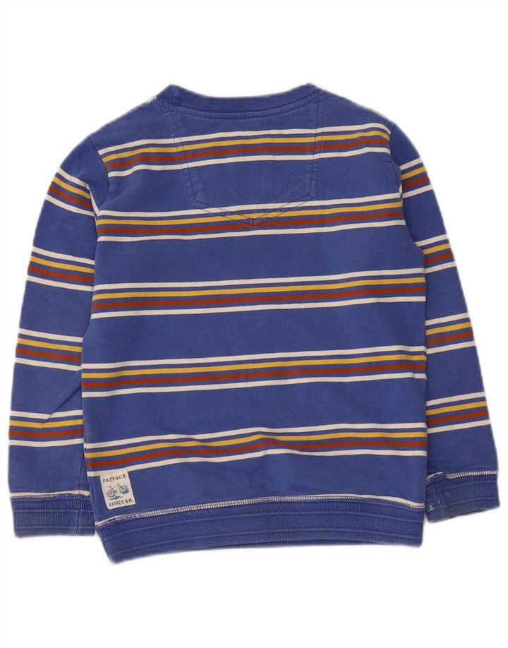 Felpa da bambino Fat Face 5-6 anni in cotone a righe blu