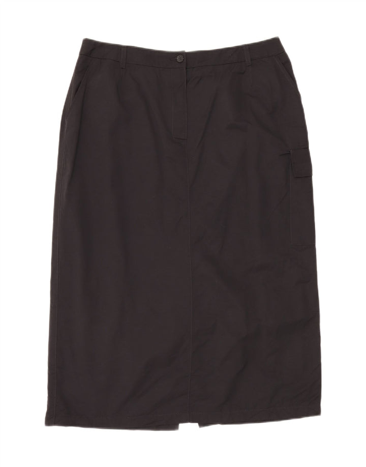 Gonna cargo midi vintage da donna W34 grande nera