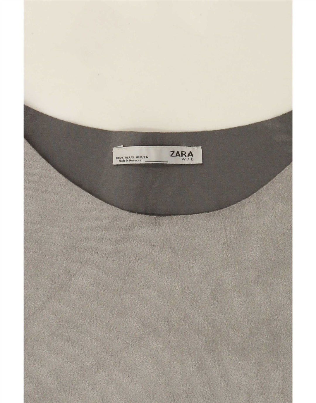 Top in camicetta da donna Zara UK 10 Small grigio color block