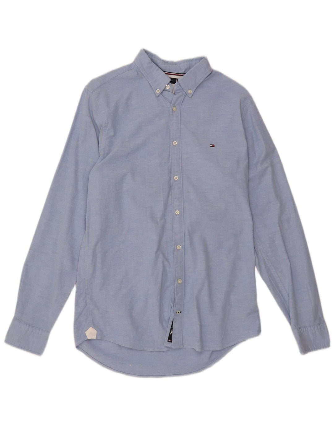 TOMMY HILFIGER Camicia slim fit da uomo in cotone blu medio