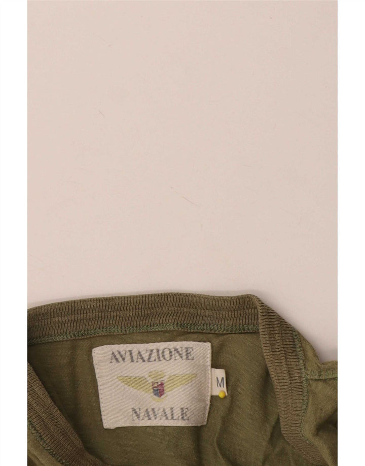Top Aviazione Navale da uomo a manica lunga medio kaki screziato