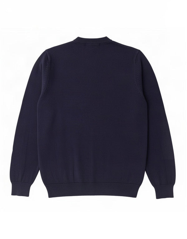 Maglione da uomo con scollo a V Marks & Spencer grande in cotone blu navy