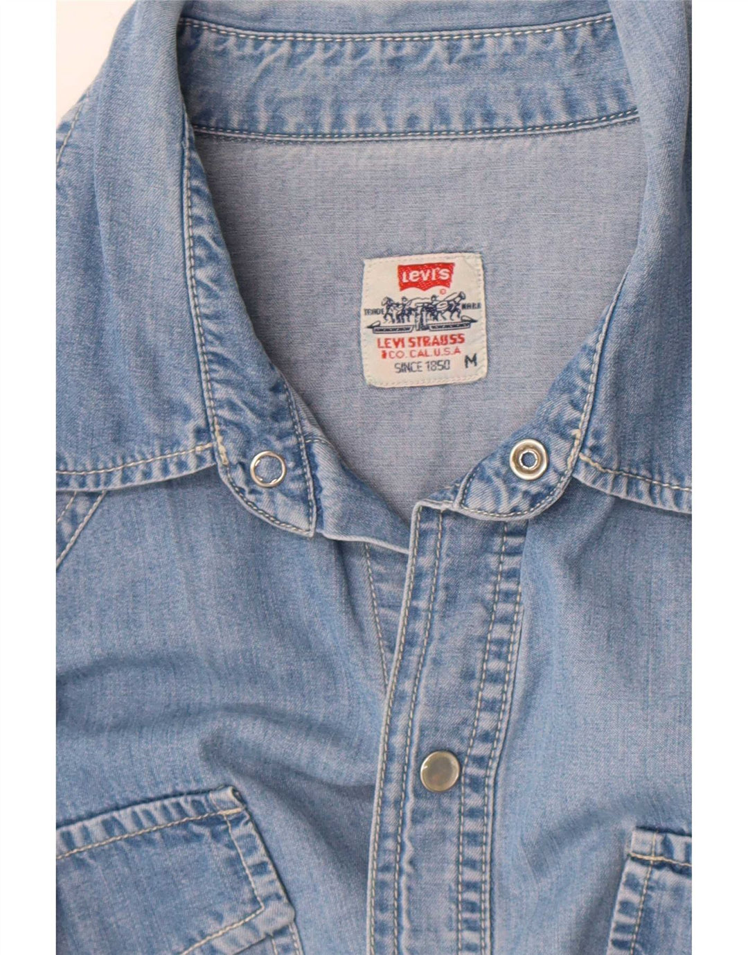 Camicia di jeans a maniche corte da uomo Levi's Blu medio