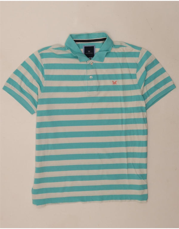 Crew Clothing Polo da uomo 2XL in cotone a righe turchesi