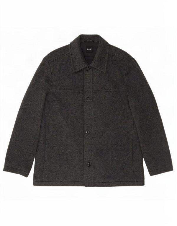 Cappotto da uomo Hugo Boss IT 52 XL Lana grigia