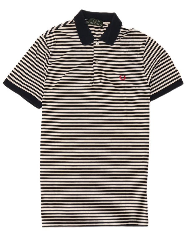Polo da rugby da uomo Fred Perry XL in cotone a righe blu navy