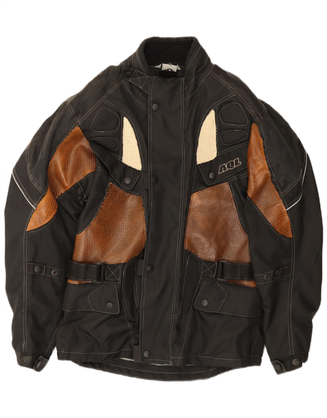 Giacca da corsa vintage da uomo in stile motoristico UK 38 color block medio nero