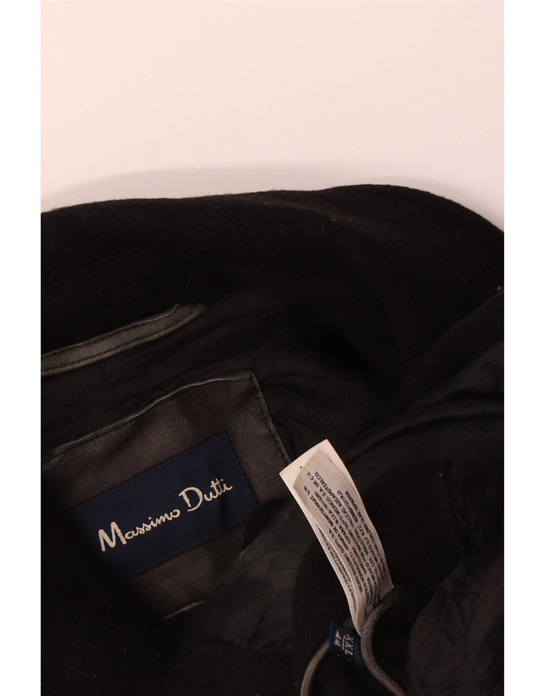Cappotto da marinaio da uomo Massimo Dutti UK 44 2XL Lana nera