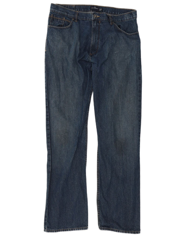 Jeans dritti da uomo Marks & Spencer Blue Harbour W36 L33 cotone blu