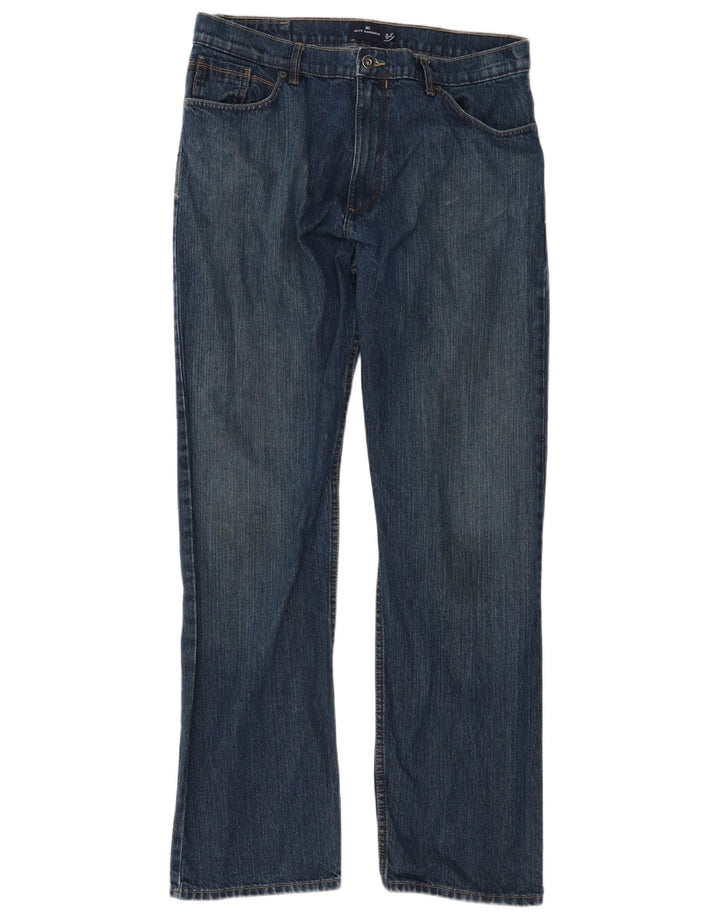 Jeans dritti da uomo Marks & Spencer Blue Harbour W36 L33 cotone blu