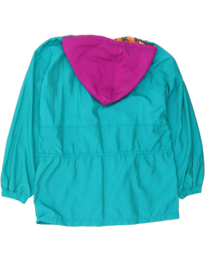 SUN'S LIFE Mens Oversized Anorak Jacket UK 36 Small Turquoise Geometric Vintage Sun's Life and Second-Hand Sun's Life from Messina Hembry 