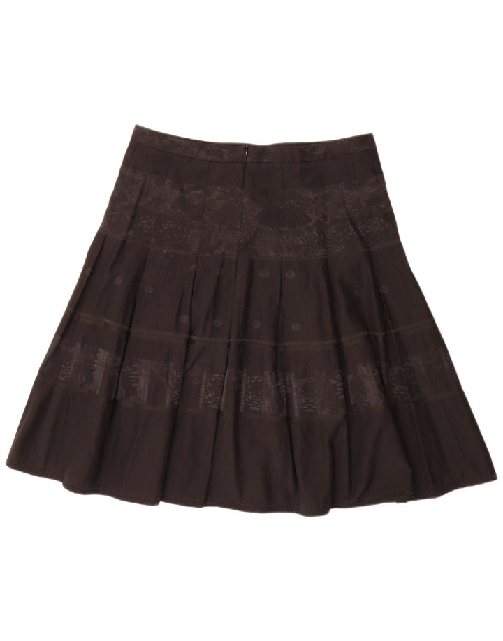 Gonna a pieghe da donna Esprit UK 16 Large W34 Poliestere floreale nero