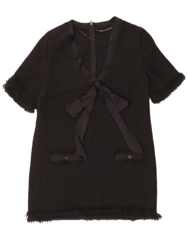 Abito a trapezio da donna Zara UK 12 medio nero acrilico
