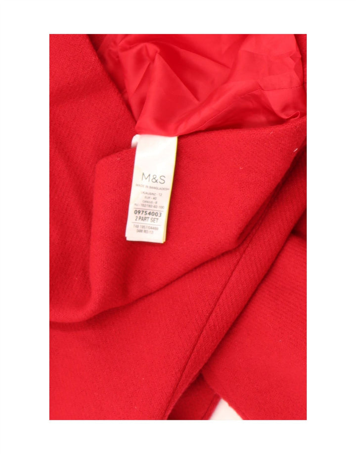 Montgomery con cappuccio da donna Marks & Spencer UK 12 poliestere rosso medio