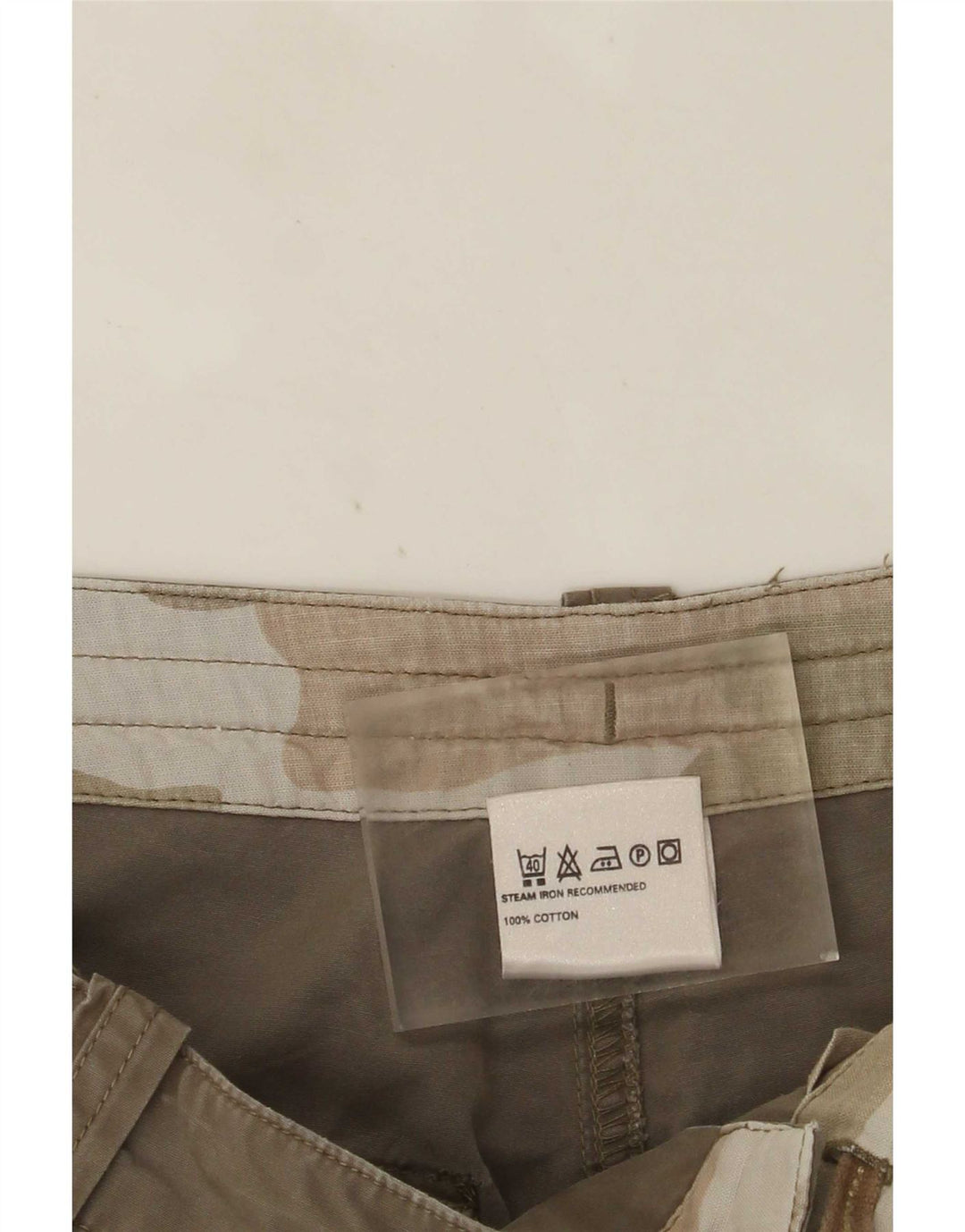 Pantaloni cargo dritti da uomo Marks & Spencer W34 L31 cotone beige