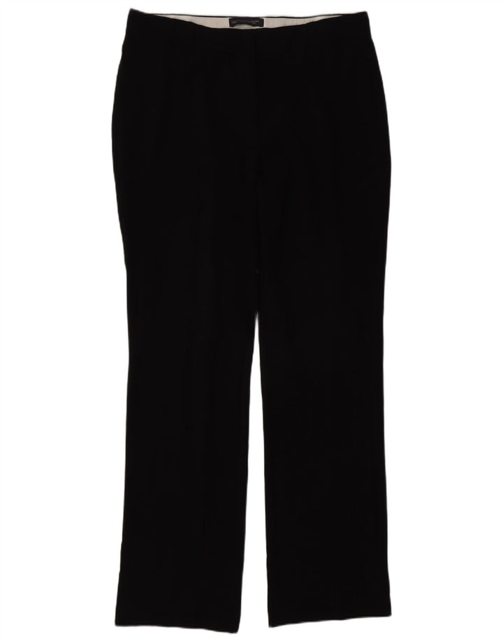 Pantaloni da abito dritti da donna Marks & Spencer UK 14 medi W34 L34 neri