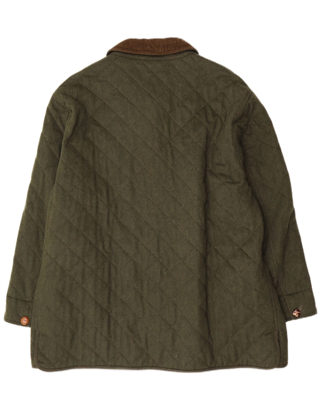 Giacca trapuntata da uomo Porto Di Panama UK 44 2XL Lana verde